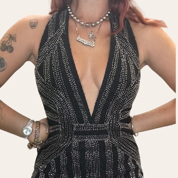 Beaded Going Out Party Midi Dress - Picture 2 of 10